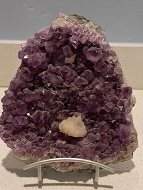 Amethyst Geode Cluster Decorative Accent - Purple Crystal Display